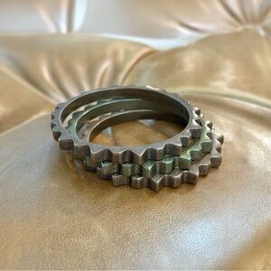 3 wavy bangle bracelets NWOT